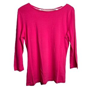 Talbots Women’s Pink 3 Quarter Inch Sleeve Top